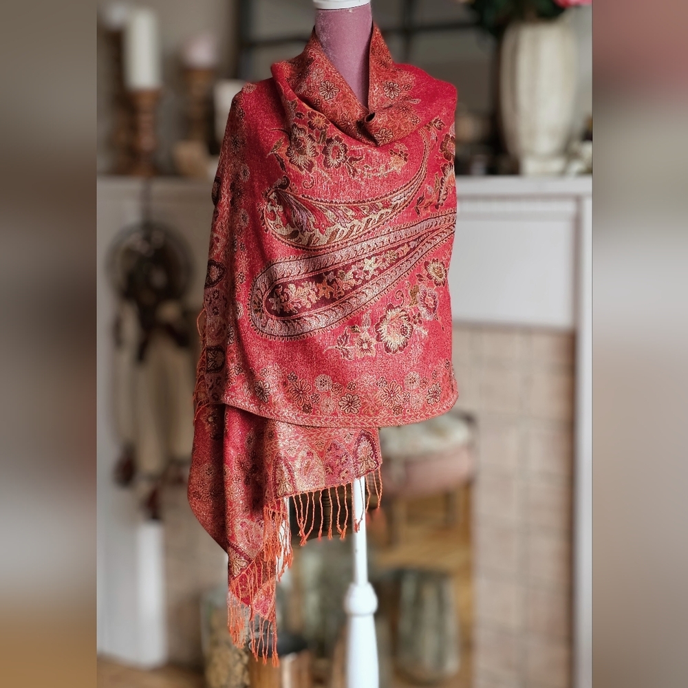 Pashmina shawl.